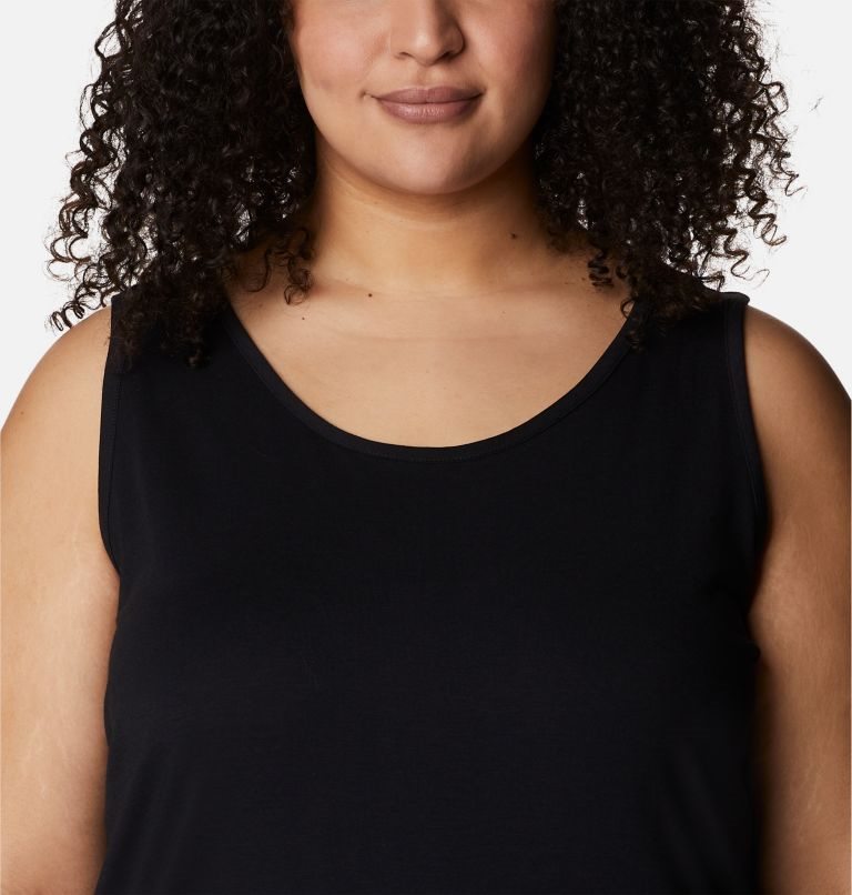 Women's Columbia PFG Slack Water Knit II Tanks Black | Plus Size CA-BL654